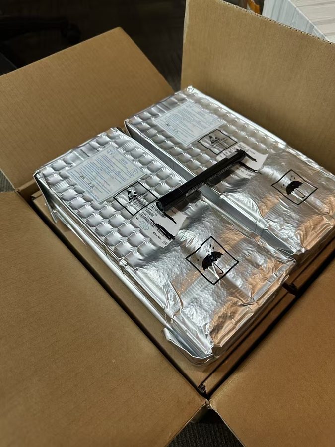 ESD-safe foil packaging in carton